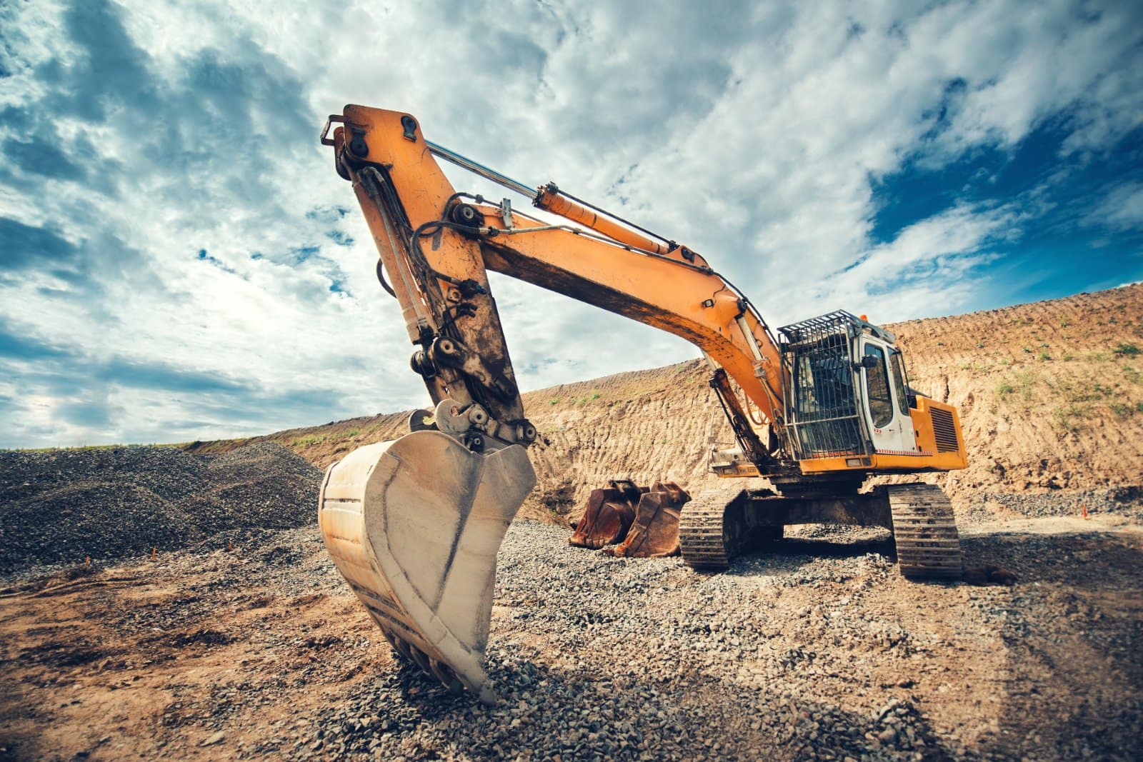 Excavator on an Australian construction site representing used equipment finance