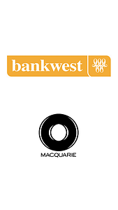 Stacked5 Logos of Bankwest and Macquarie displayed together, symbolizing collaboration in the banking sector.